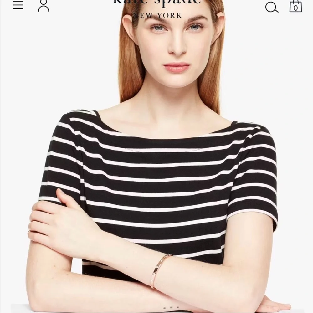 $68 New Kate Spade Set in Stone Polished Hinged Bangle Bracelet